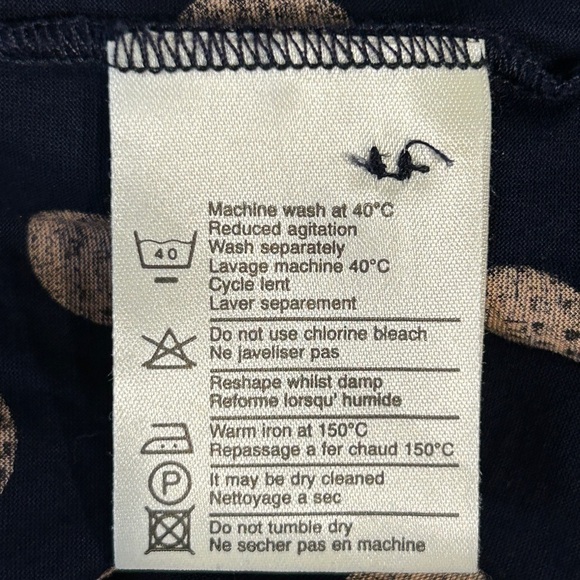 Dunhill Men's Golf Polo Italian Navy/Crm Golf Ball Pattern Size-L EUC - Picture 6 of 7